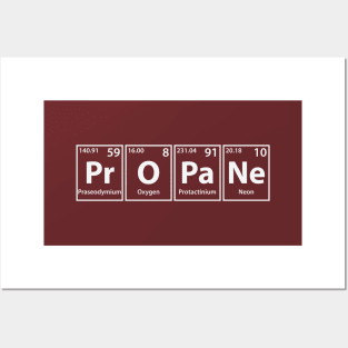 Propane (Pr-O-Pa-Ne) Periodic Elements Spelling Posters and Art